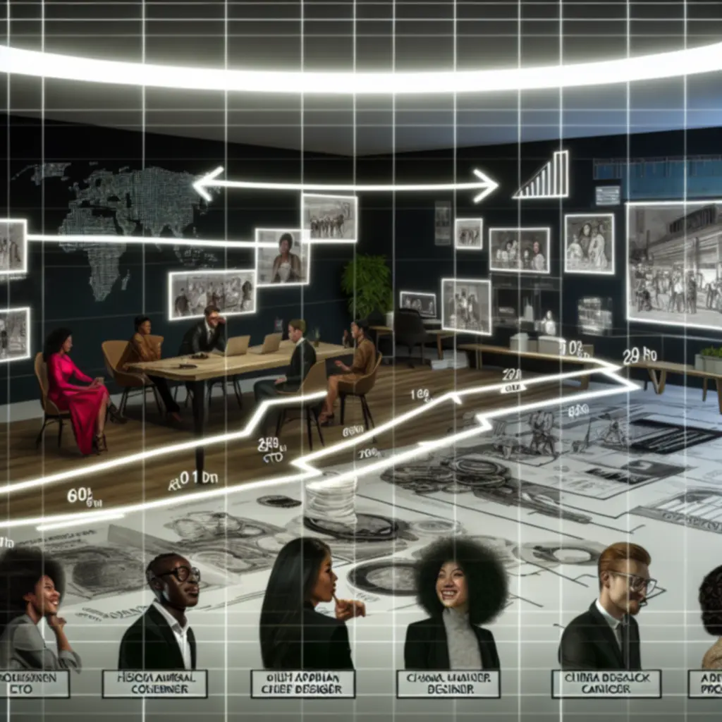 Illustration du parcours de croissance de NationalSiites avec différentes étapes clés