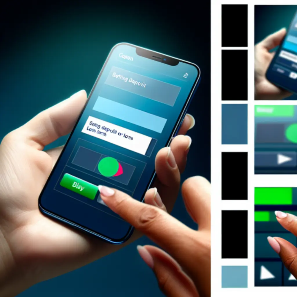 Interface mobile illustrant la configuration de limites de dépôt